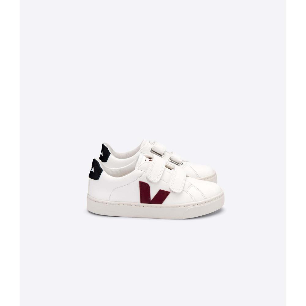 Kids\' Veja ESPLAR CHROMEFREE Shoes White/Black/Red | SG 727FDN